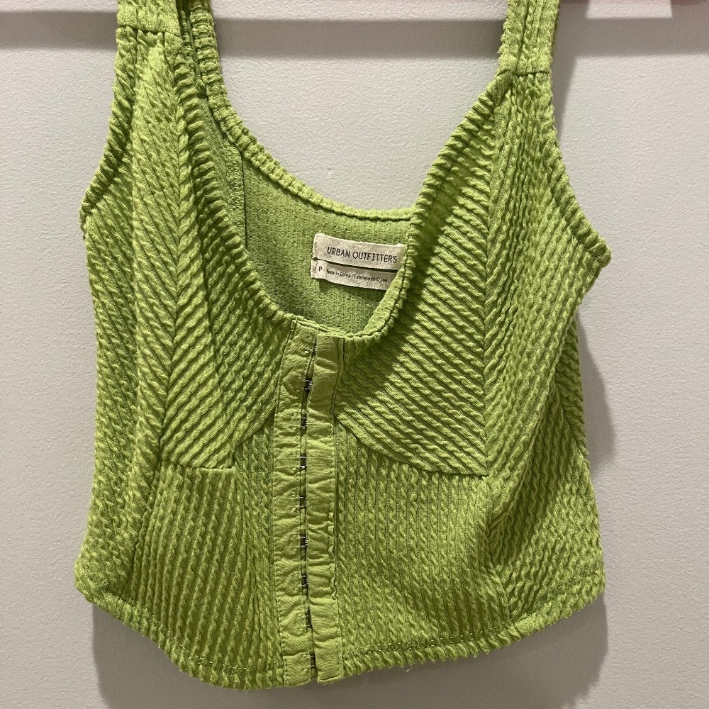 Green Cropped Corset top